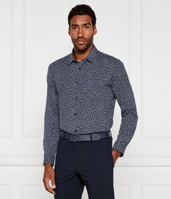 Koszula męska z klasycznym kołnierzykiem BOSS BLACK ze sklepu: Gomez Fashion Store w kategorii: Koszule męskie - zdjęcie 874714-BD9-10338_BB254M000049405