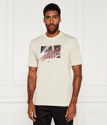 BOSS BLACK - T-shirt męski wiosenny młodzieżowy ze sklepu: Gomez Fashion Store w kategorii: T-shirty męskie - zdjęcie 874714-BD9-10338_BB254M000073131