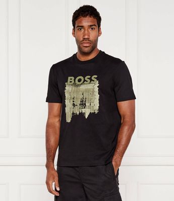 BOSS BLACK - T-shirt męski na wiosnę ze sklepu: Gomez Fashion Store w kategorii: T-shirty męskie - zdjęcie 874714-BD9-10338_BB254M000083001
