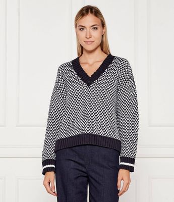 Sweter damski casual Marc Cain ze sklepu: Gomez Fashion Store w kategorii: Swetry damskie - zdjęcie 874714-BD9-10338_CR254W000018394