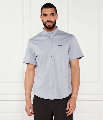 Koszula męska na wiosnę z klasycznym kołnierzykiem BOSS GREEN ze sklepu: Gomez Fashion Store w kategorii: Koszule męskie - zdjęcie 874714-BD9-10338_BG254M000007026