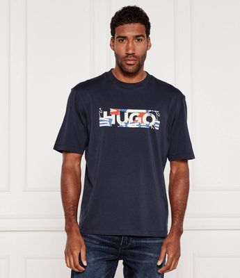T-shirt męski na wiosnę Hugo Blue ze sklepu: Gomez Fashion Store w kategorii: T-shirty męskie - zdjęcie 874714-BD9-10338_BJ254M000015415