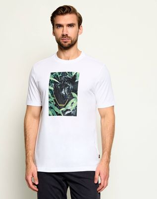 T-shirt męski na wiosnę BOSS ORANGE ze sklepu: Gomez Fashion Store w kategorii: T-shirty męskie - zdjęcie 874714-BD9-10338_BO254M000045100