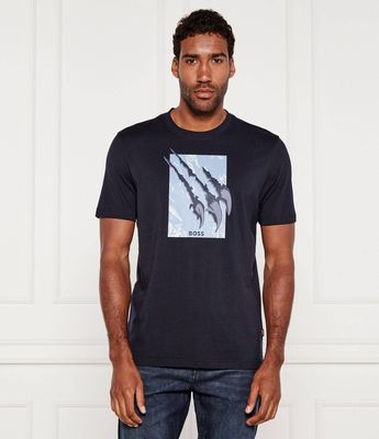 T-shirt męski na wiosnę BOSS ORANGE ze sklepu: Gomez Fashion Store w kategorii: T-shirty męskie - zdjęcie 874714-BD9-10338_BO254M000045404