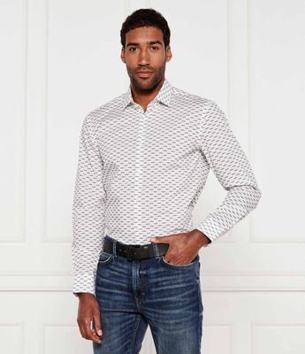 Koszula męska z klasycznym kołnierzykiem HUGO ze sklepu: Gomez Fashion Store w kategorii: Koszule męskie - zdjęcie 874714-BD9-10338_BU254M000007199