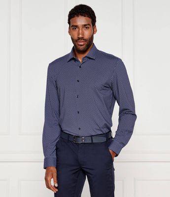 Koszula męska z klasycznym kołnierzykiem HUGO ze sklepu: Gomez Fashion Store w kategorii: Koszule męskie - zdjęcie 874714-BD9-10338_BU254M000009413