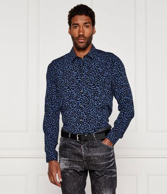 Koszula męska jesienna z klasycznym kołnierzykiem HUGO ze sklepu: Gomez Fashion Store w kategorii: Koszule męskie - zdjęcie 874714-BD9-10338_BU254M000015427