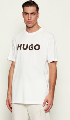 HUGO - T-shirt męski młodzieżowy ze sklepu: Gomez Fashion Store w kategorii: T-shirty męskie - zdjęcie 874714-BD9-10338_BU254M000055102