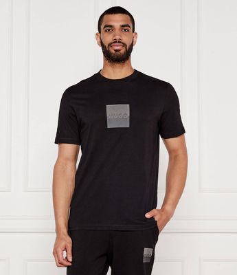 T-shirt męski casual HUGO ze sklepu: Gomez Fashion Store w kategorii: T-shirty męskie - zdjęcie 874714-BD9-10338_BU254M000057001