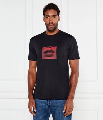 T-shirt męski wiosenny HUGO ze sklepu: Gomez Fashion Store w kategorii: T-shirty męskie - zdjęcie 874714-BD9-10338_BU254M000067001