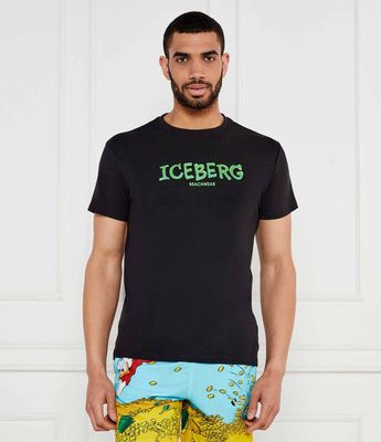 T-shirt męski w stylu młodzieżowym Iceberg ze sklepu: Gomez Fashion Store w kategorii: T-shirty męskie - zdjęcie 874714-BD9-10338_II252M000080A07