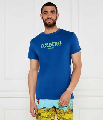 T-shirt męski na wiosnę młodzieżowy Iceberg ze sklepu: Gomez Fashion Store w kategorii: T-shirty męskie - zdjęcie 874714-BD9-10338_II252M000080A54