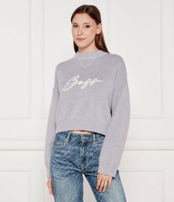 Sweter damski na zimę BOSS ORANGE ze sklepu: Gomez Fashion Store w kategorii: Swetry damskie - zdjęcie 874714-BD9-10338_BO254W000005041