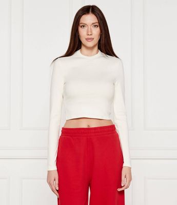 Bluzka damska casual na jesień HUGO ze sklepu: Gomez Fashion Store w kategorii: Bluzki damskie - zdjęcie 874714-BD9-10338_BU254W000013118