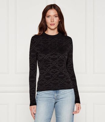 Sweter damski na zimę HUGO ze sklepu: Gomez Fashion Store w kategorii: Swetry damskie - zdjęcie 874714-BD9-10338_BU254W000029968