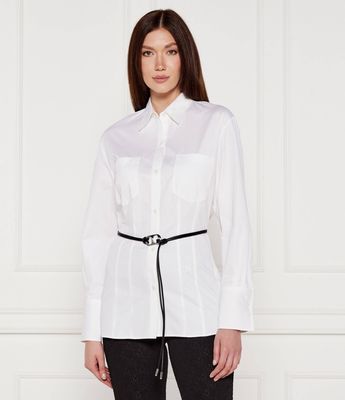 HUGO - Koszula damska elegancka ze sklepu: Gomez Fashion Store w kategorii: Koszule damskie - zdjęcie 874714-BD9-10338_BU254W000040100
