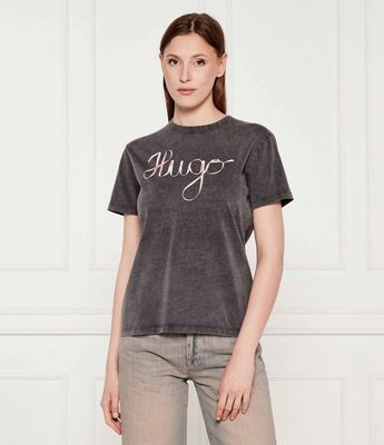 Bluzka damska na wiosnę HUGO ze sklepu: Gomez Fashion Store w kategorii: Bluzki damskie - zdjęcie 874714-BD9-10338_BU254W000049001