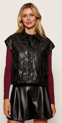 Kamizelka damska na jesień casual Guess ze sklepu: Gomez Fashion Store w kategorii: Kamizelki damskie - zdjęcie 874714-BD9-10338_GJ254W000033487