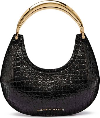 Torebka hobo elegancki Elisabetta Franchi ze sklepu: Gomez Fashion Store w kategorii: Torebki hobo - zdjęcie 874714-BD9-10338_EF254W000003110