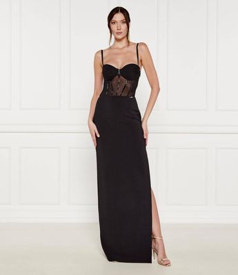Elisabetta Franchi - Sukienka na wiosnę ze sklepu: Gomez Fashion Store w kategorii: Sukienki - zdjęcie 874714-BD9-10338_EF254W000063110