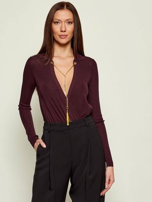 Bluzka damska casual Elisabetta Franchi ze sklepu: Gomez Fashion Store w kategorii: Bluzki damskie - zdjęcie 874714-BD9-10338_EF254W000086A46