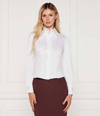 Koszula damska elegancka Elisabetta Franchi ze sklepu: Gomez Fashion Store w kategorii: Koszule damskie - zdjęcie 874714-BD9-10338_EF254W000090100