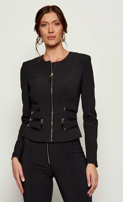 Marynarka jesienny Elisabetta Franchi ze sklepu: Gomez Fashion Store w kategorii: Marynarki damskie - zdjęcie 874714-BD9-10338_EF254W000107110