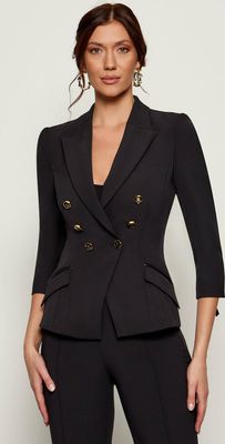 Marynarka Elisabetta Franchi ze sklepu: Gomez Fashion Store w kategorii: Marynarki damskie - zdjęcie 874714-BD9-10338_EF254W000108110