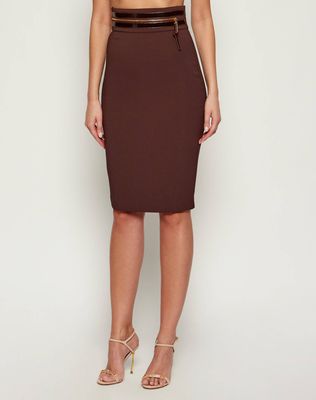 Spódnica na wiosnę Elisabetta Franchi ze sklepu: Gomez Fashion Store w kategorii: Spódnice - zdjęcie 874714-BD9-10338_EF254W000118A45
