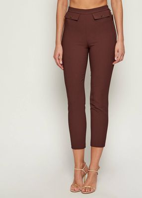Spodnie damskie casual wiosenne Elisabetta Franchi ze sklepu: Gomez Fashion Store w kategorii: Spodnie damskie - zdjęcie 874714-BD9-10338_EF254W000155A45