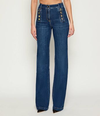 Jeansy damskie casual Elisabetta Franchi ze sklepu: Gomez Fashion Store w kategorii: Jeansy damskie - zdjęcie 874714-BD9-10338_EF254W000166590
