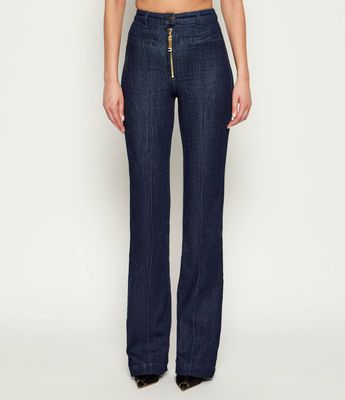 Jeansy damskie casual wiosenne Elisabetta Franchi ze sklepu: Gomez Fashion Store w kategorii: Jeansy damskie - zdjęcie 874714-BD9-10338_EF254W000169590