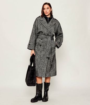 Płaszcz damski casual Pinko ze sklepu: Gomez Fashion Store w kategorii: Płaszcze damskie - zdjęcie 874714-BD9-10338_PI254W000088262