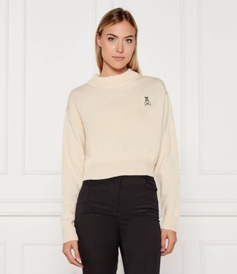 Sweter damski casual zimowy Patrizia Pepe ze sklepu: Gomez Fashion Store w kategorii: Swetry damskie - zdjęcie 874714-BD9-10338_PK254W000075629