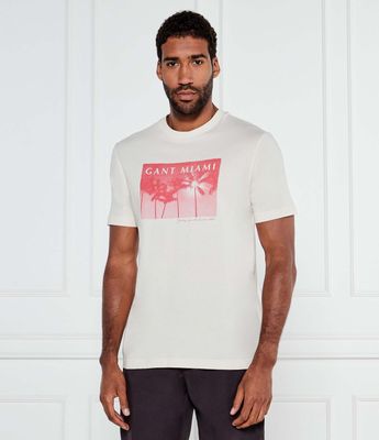 T-shirt męski na wiosnę Gant ze sklepu: Gomez Fashion Store w kategorii: T-shirty męskie - zdjęcie 874714-BD9-10338_GA254M000008130