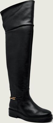 Kozaki damskie na zimę Tommy Hilfiger ze sklepu: Gomez Fashion Store w kategorii: Kozaki damskie - zdjęcie 874714-BD9-10338_TH255W000188D12