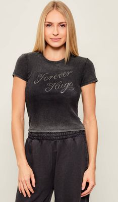 Bluzka damska na wiosnę Hugo Blue ze sklepu: Gomez Fashion Store w kategorii: Bluzki damskie - zdjęcie 874714-BD9-10338_BJ255W000013001
