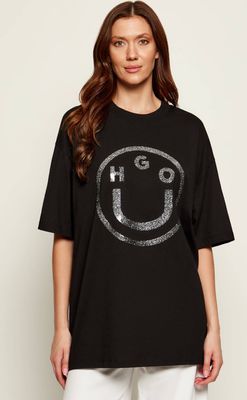 Bluzka damska młodzieżowa Hugo Blue ze sklepu: Gomez Fashion Store w kategorii: Bluzki damskie - zdjęcie 874714-BD9-10338_BJ255W000018001