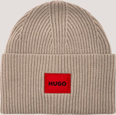 Czapka zimowa damska HUGO ze sklepu: Gomez Fashion Store w kategorii: Czapki zimowe damskie - zdjęcie 874714-BD9-10338_BU255W000002273