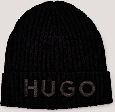 Czapka zimowa damska HUGO ze sklepu: Gomez Fashion Store w kategorii: Czapki zimowe damskie - zdjęcie 874714-BD9-10338_BU255W000006002
