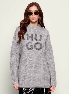 Sweter damski HUGO ze sklepu: Gomez Fashion Store w kategorii: Swetry damskie - zdjęcie 874714-BD9-10338_BU255W000116096