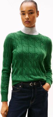 Sweter damski casual zimowy Tommy Hilfiger ze sklepu: Gomez Fashion Store w kategorii: Swetry damskie - zdjęcie 874714-BD9-10338_TH255W000204Z76