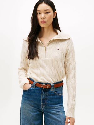 Sweter damski casual Tommy Hilfiger ze sklepu: Gomez Fashion Store w kategorii: Swetry damskie - zdjęcie 874714-BD9-10338_TH255W000206D41