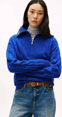 Sweter damski casual Tommy Hilfiger ze sklepu: Gomez Fashion Store w kategorii: Swetry damskie - zdjęcie 874714-BD9-10338_TH255W000206F38