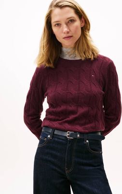 Sweter damski casual Tommy Hilfiger ze sklepu: Gomez Fashion Store w kategorii: Swetry damskie - zdjęcie 874714-BD9-10338_TH255W000204F27