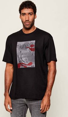 T-shirt męski młodzieżowy na wiosnę BOSS BLACK ze sklepu: Gomez Fashion Store w kategorii: T-shirty męskie - zdjęcie 874714-BD9-10338_BB255M000222001