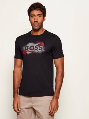 T-shirt męski młodzieżowy wiosenny BOSS BLACK ze sklepu: Gomez Fashion Store w kategorii: T-shirty męskie - zdjęcie 874714-BD9-10338_BB255M000228001