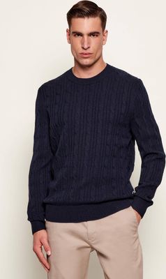 Sweter męski casualowy na zimę BOSS BLACK ze sklepu: Gomez Fashion Store w kategorii: Swetry męskie - zdjęcie 874714-BD9-10338_BB255M000247404