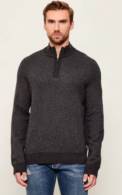 Sweter męski casualowy zimowy BOSS BLACK ze sklepu: Gomez Fashion Store w kategorii: Swetry męskie - zdjęcie 874714-BD9-10338_BB255M000248001
