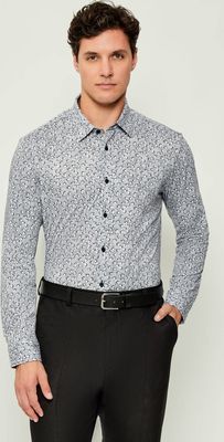 Koszula męska z klasycznym kołnierzykiem casualowa BOSS BLACK ze sklepu: Gomez Fashion Store w kategorii: Koszule męskie - zdjęcie 874714-BD9-10338_BB255M000275404
